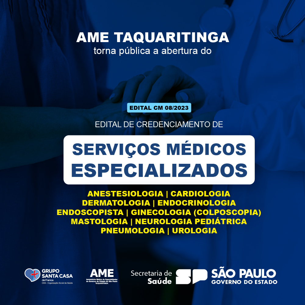 AME Taquaritinga - Edital CM 08/2023