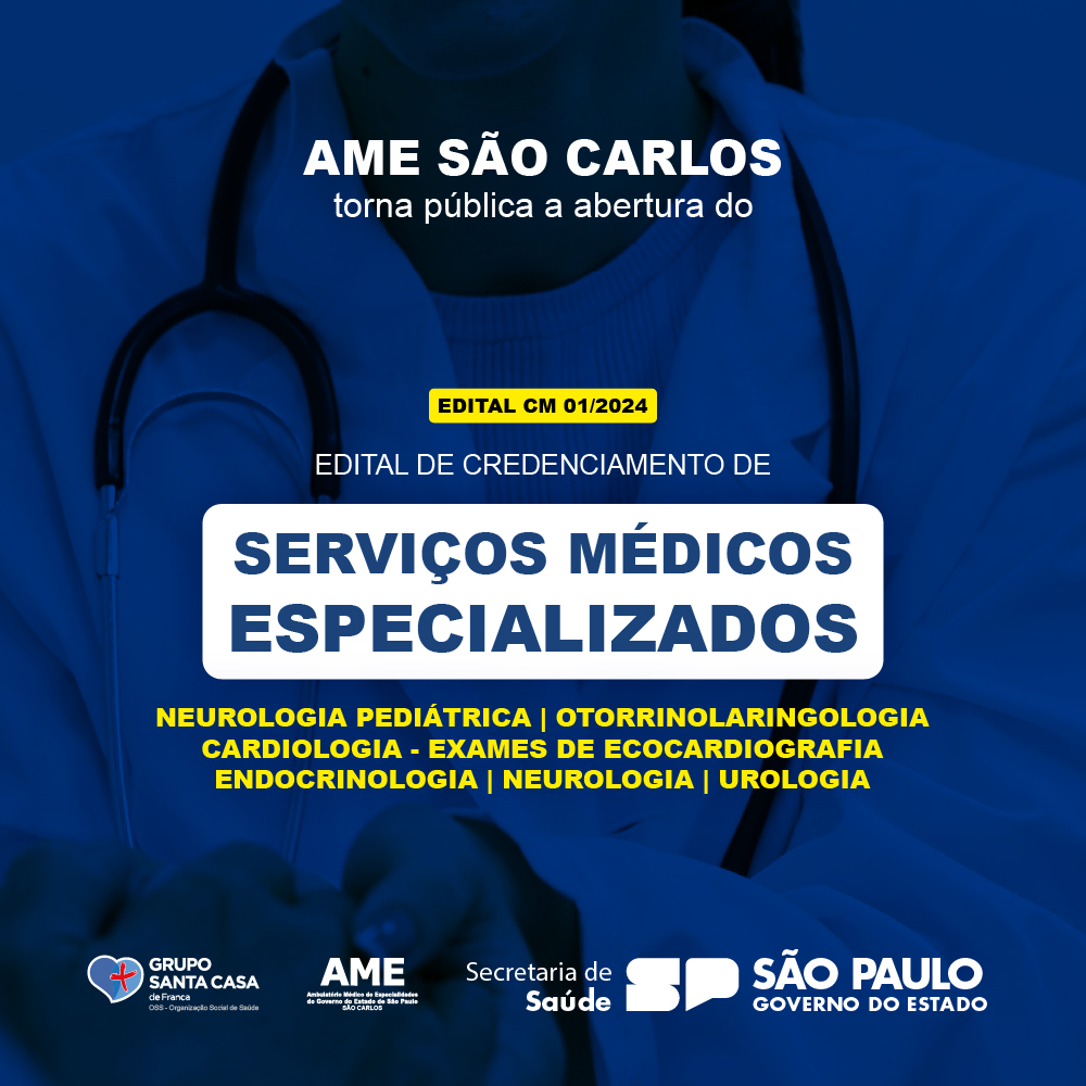 AME SÃO CARLOS/SP - Ambulatório Médico de Especialidades